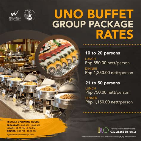waterfront cebu buffet price.